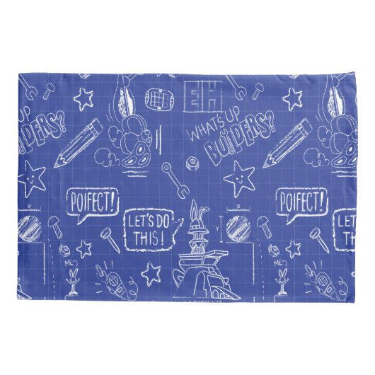 BUGS BUNNY BUILDERS™| Sketch Blueprint Pattern 枕カバー (裏面)