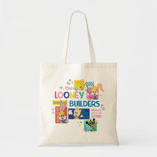 BUGS BUNNY BUILDERS™| The Looney Builders Collage トートバッグ (正面)