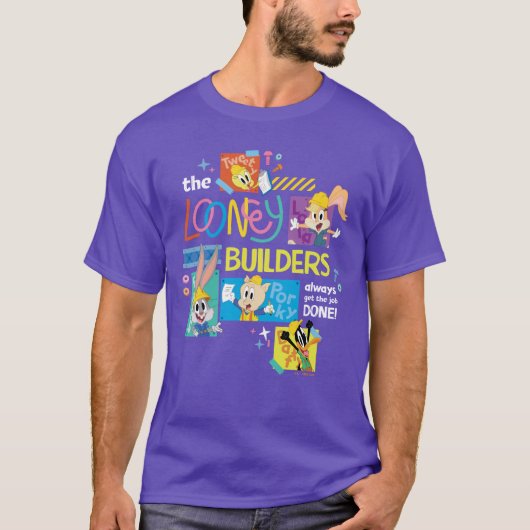 BUGS BUNNY BUILDERS™| The Looney Builders Collage Tシャツ (正面)