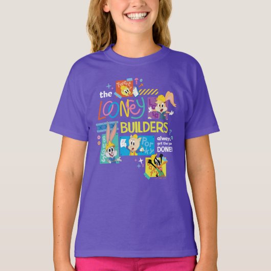 BUGS BUNNY BUILDERS™| The Looney Builders Collage Tシャツ (正面)