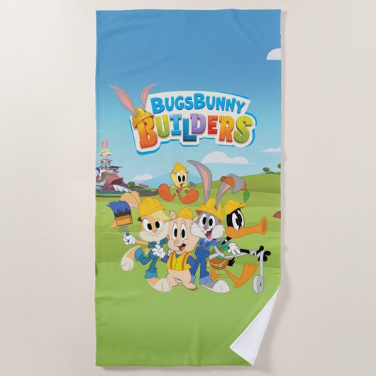 BUGS BUNNY BUILDERS™| The Looney Builders Group ビーチタオル (正面)