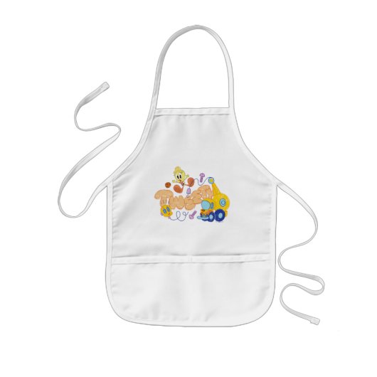 BUGS BUNNY BUILDERS™| TWEETY™ スケッチアート 子供用エプロン (正面)