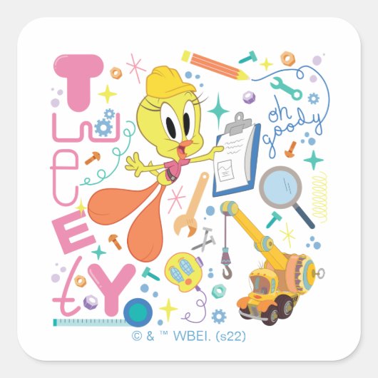 BUGS BUNNY BUILDERS™| TWEETY™ 作業道具 スクエアシール (正面)