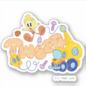 BUGS BUNNY BUILDERS™| TWEETY™ Sketch Art シール (正面)