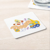 BUGS BUNNY BUILDERS™| TWEETY™ Sketch Art スクエアペーパーコースター (アングル)