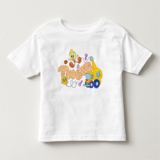 BUGS BUNNY BUILDERS™| TWEETY™ Sketch Art トドラーTシャツ (正面)
