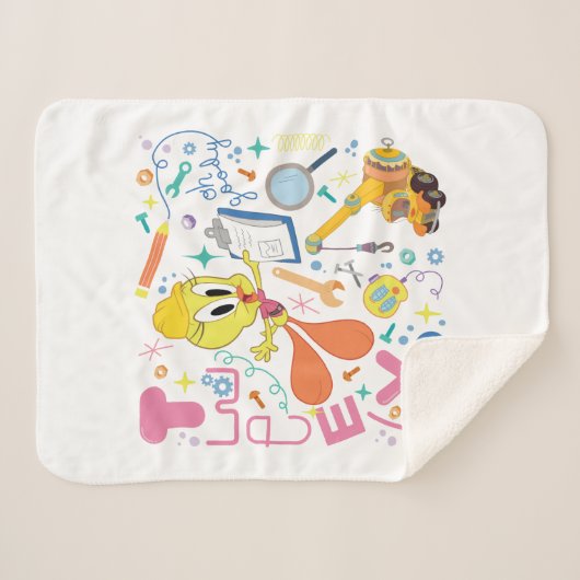 BUGS BUNNY BUILDERS™| TWEETY™ Work Tools シェルパブランケット (正面(横))