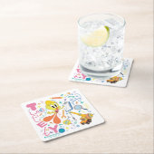 BUGS BUNNY BUILDERS™| TWEETY™ Work Tools スクエアペーパーコースター (インサイチュ)