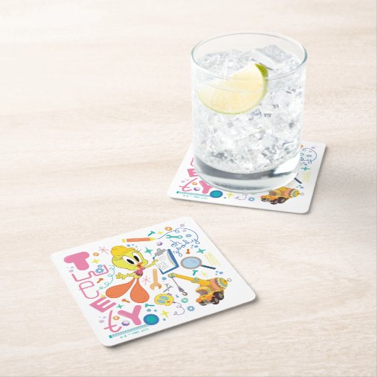 BUGS BUNNY BUILDERS™| TWEETY™ Work Tools スクエアペーパーコースター (インサイチュ)