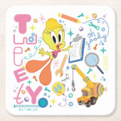 BUGS BUNNY BUILDERS™| TWEETY™ Work Tools スクエアペーパーコースター (正面)
