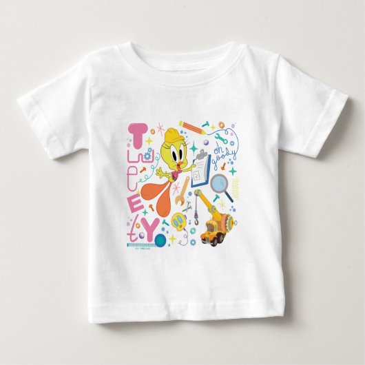 BUGS BUNNY BUILDERS™| TWEETY™ Work Tools ベビーTシャツ (正面)