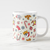 BUGS BUNNY™、DAFFY DUCK™ & ローラ・クリスマスパターン ジャンボコーヒーマグカップ (右)