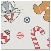 BUGS BUNNY™、DAFFY DUCK™ & ローラ・クリスマスパターン ファブリック (クローズアップ)