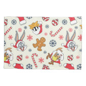 BUGS BUNNY™、DAFFY DUCK™ & ローラ・クリスマスパターン 枕カバー (裏面)