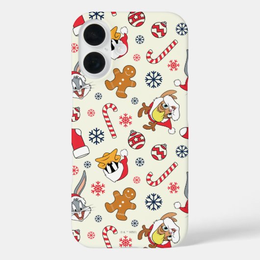 BUGS BUNNY™、DAFFY DUCK™ & ローラ・クリスマスパターン Case-Mate iPhoneケース (裏面)