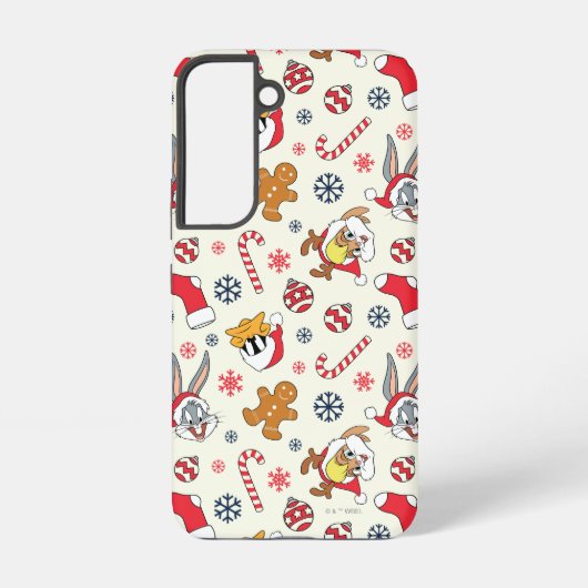 BUGS BUNNY™、DAFFY DUCK™ & ローラ・クリスマスパターン SAMSUNG GALAXYケース (裏面)