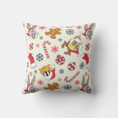 BUGS BUNNY™, DAFFY DUCK™ & Lola Christmas Pattern クッション (裏面)