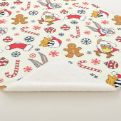 BUGS BUNNY™, DAFFY DUCK™ & Lola Christmas Pattern シェルパブランケット (3/4)