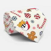 BUGS BUNNY™, DAFFY DUCK™ & Lola Christmas Pattern ネクタイ (ロール)