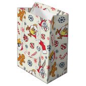 BUGS BUNNY™, DAFFY DUCK™ & Lola Christmas Pattern ミディアムペーパーバッグ (裏面アングル)