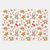 BUGS BUNNY™, DAFFY DUCK™ & Lola Christmas Pattern ラッピングペーパーシート (正面2)