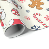 BUGS BUNNY™, DAFFY DUCK™ & Lola Christmas Pattern ラッピングペーパー (ロールコーナー)