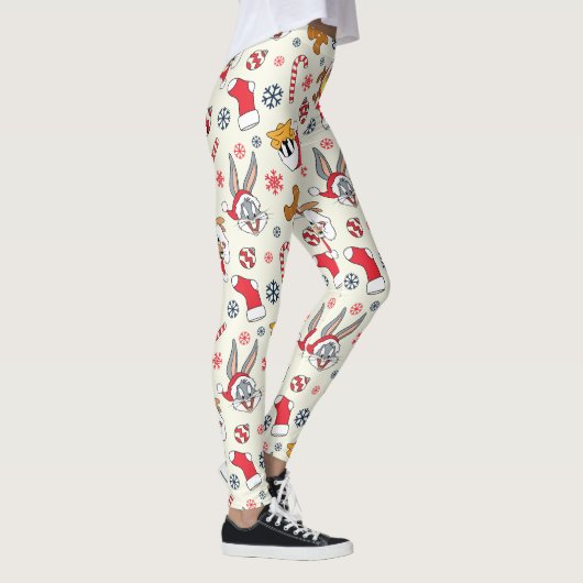 BUGS BUNNY™, DAFFY DUCK™ & Lola Christmas Pattern レギンス (右)