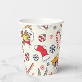 BUGS BUNNY™, DAFFY DUCK™ & Lola Christmas Pattern 紙コップ (裏面)