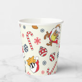 BUGS BUNNY™, DAFFY DUCK™ & Lola Christmas Pattern 紙コップ (左)