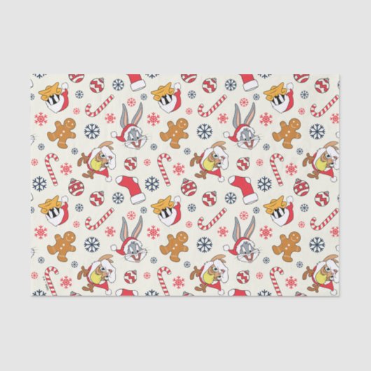BUGS BUNNY™, DAFFY DUCK™ & Lola Christmas Pattern 薄葉紙 (正面)