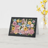 BUGS BUNNY™ Floral Embroidery Graphic カード (黄色い花)