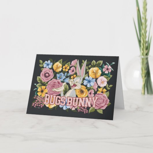 BUGS BUNNY™ Floral Embroidery Graphic カード (正面)