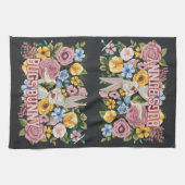 BUGS BUNNY™ Floral Embroidery Graphic キッチンタオル (横)