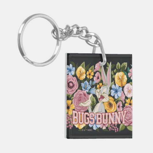 BUGS BUNNY™ Floral Embroidery Graphic キーホルダー (正面左)