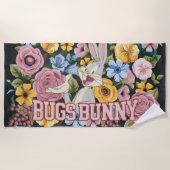 BUGS BUNNY™ Floral Embroidery Graphic ビーチタオル (正面)