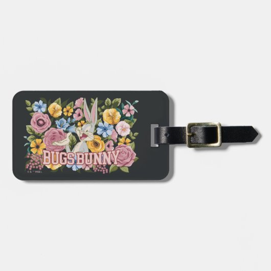 BUGS BUNNY™ Floral Embroidery Graphic ラゲッジタグ (正面横)
