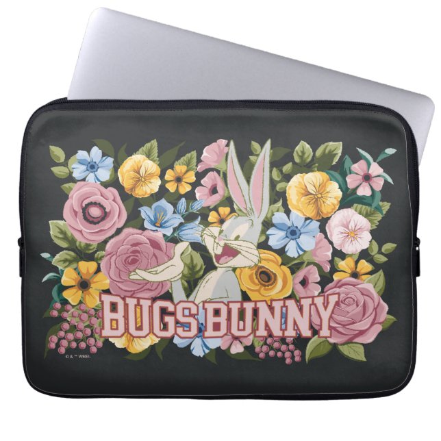 BUGS BUNNY™ Floral Embroidery Graphic ラップトップスリーブ (正面)