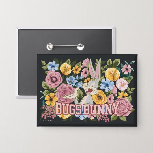 BUGS BUNNY™ Floral Embroidery Graphic 缶バッジ (正面/裏面)