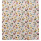 BUGS BUNNY™ Floral Embroidery Pattern シャワーカーテン (正面)