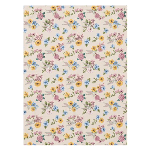 BUGS BUNNY™ Floral Embroidery Pattern テーブルクロス (正面)