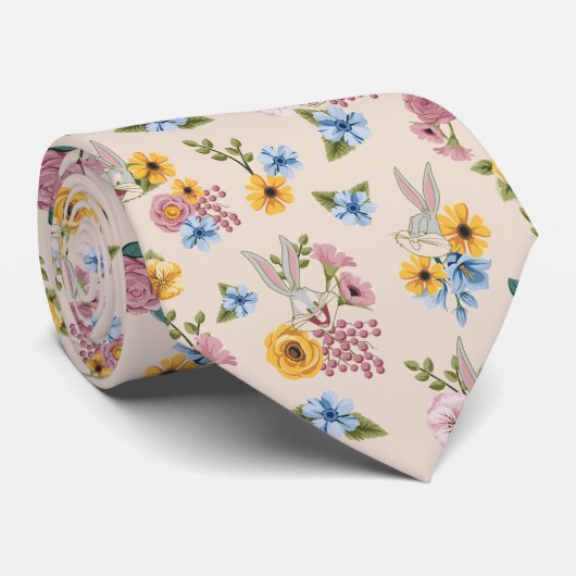 BUGS BUNNY™ Floral Embroidery Pattern ネクタイ (ロール)