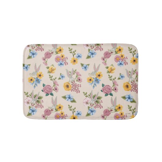 BUGS BUNNY™ Floral Embroidery Pattern バスマット (正面)