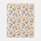 BUGS BUNNY™ Floral Embroidery Pattern フリースブランケット (正面)