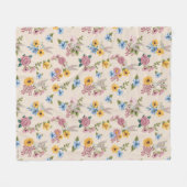 BUGS BUNNY™ Floral Embroidery Pattern フリースブランケット (正面(横))