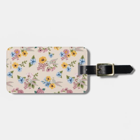 BUGS BUNNY™ Floral Embroidery Pattern ラゲッジタグ (正面横)