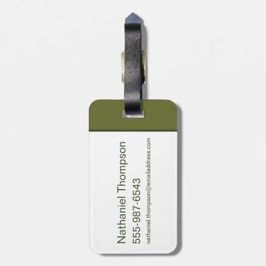 BUGS BUNNY™ Floral Embroidery Pattern ラゲッジタグ (裏面縦)