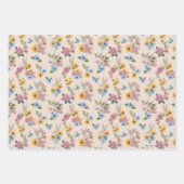 BUGS BUNNY™ Floral Embroidery Pattern ラッピングペーパーシート (正面)