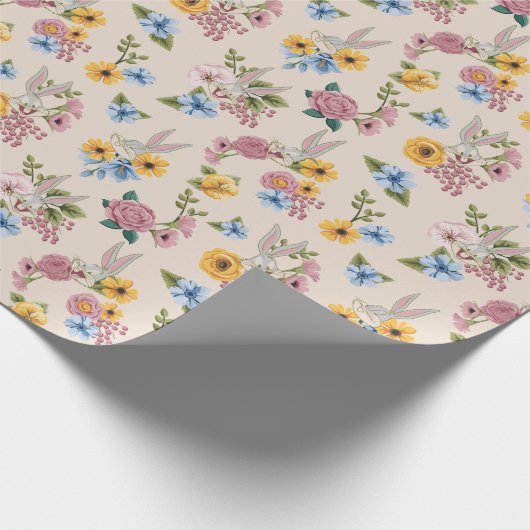 BUGS BUNNY™ Floral Embroidery Pattern ラッピングペーパー (角)