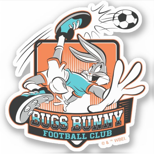 BUGS BUNNY™ Football Club Badge シール (正面)