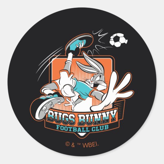 BUGS BUNNY™ Football Club Badge ラウンドシール (正面)